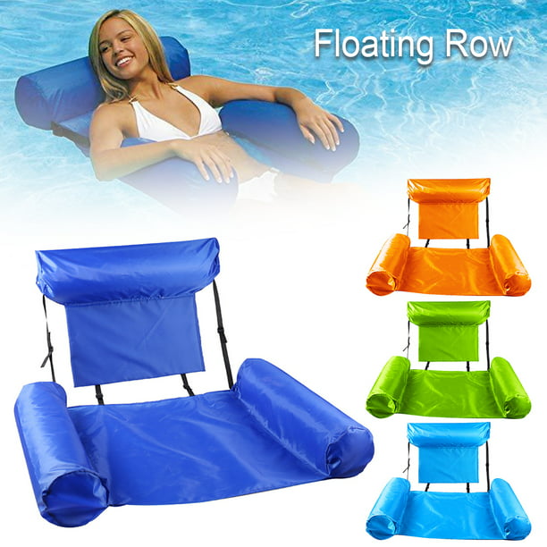 Inflatable Swimming Floating Chair Foldable Pool Water Hammock Bed Lounge Seats 